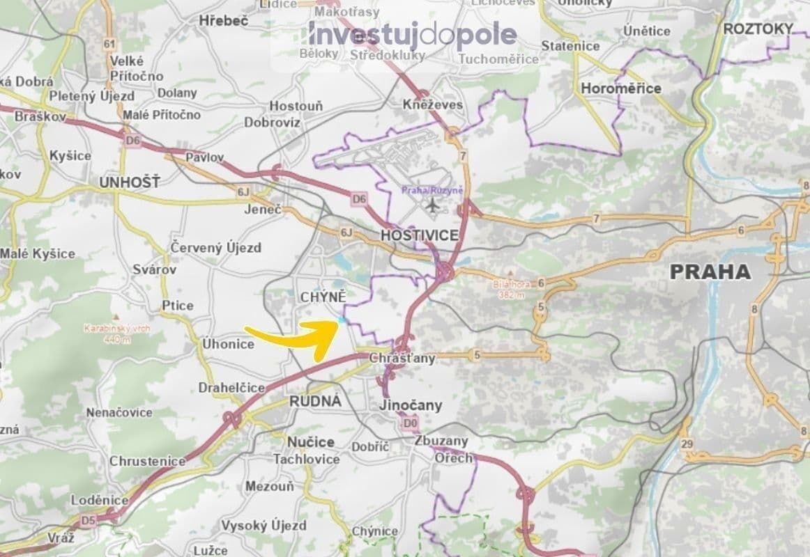 Prodej pozemku 4.219 m², Chrášťany, Středočeský kraj Prodej pozemku 4.219 m², Chrášťany, Středočeský kraj