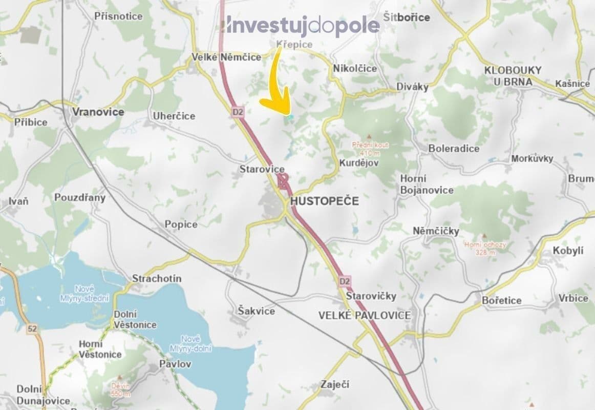 Prodej pozemku 1.606 m², Hustopeče, Jihomoravský kraj Prodej pozemku 1.606 m², Hustopeče, Jihomoravský kraj