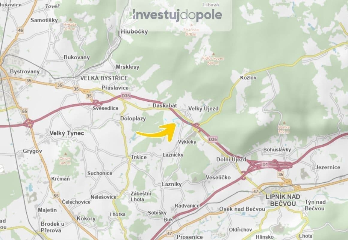 Prodej pozemku 3.815 m², Velký Újezd, Olomoucký kraj Prodej pozemku 3.815 m², Velký Újezd, Olomoucký kraj