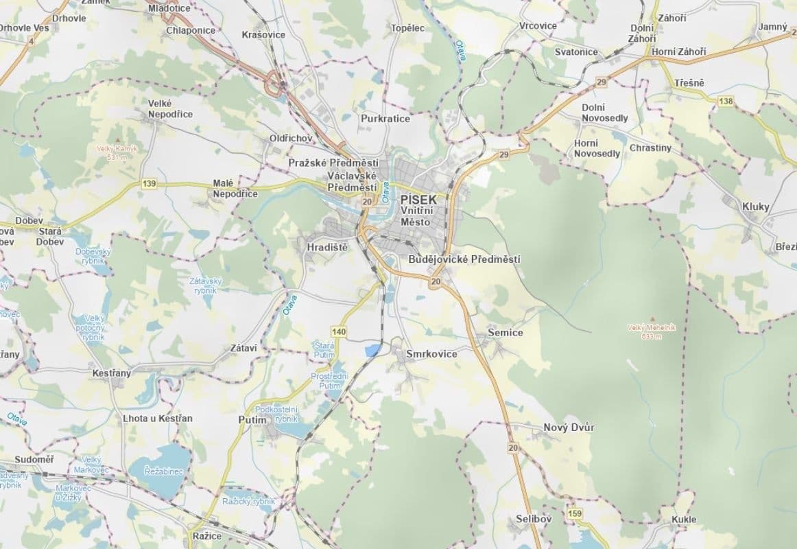 Prodej pozemku 16.858 m², Písek, Jihočeský kraj Prodej pozemku 16.858 m², Písek, Jihočeský kraj