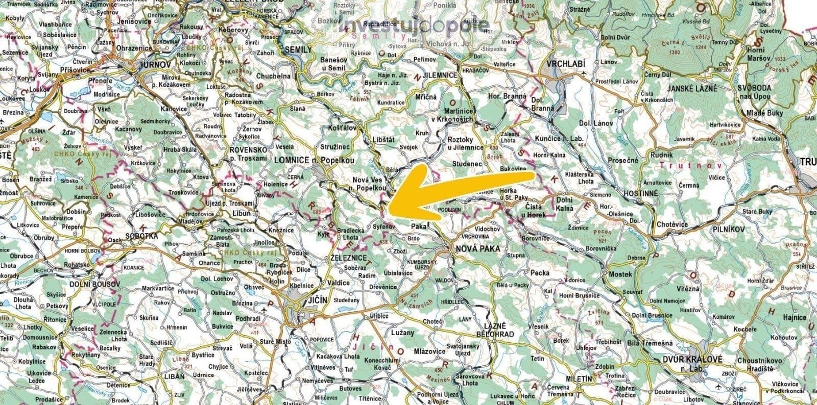 Prodej pozemku 4.007 m², Stará Paka, Královéhradecký kraj Prodej pozemku 4.007 m², Stará Paka, Královéhradecký kraj