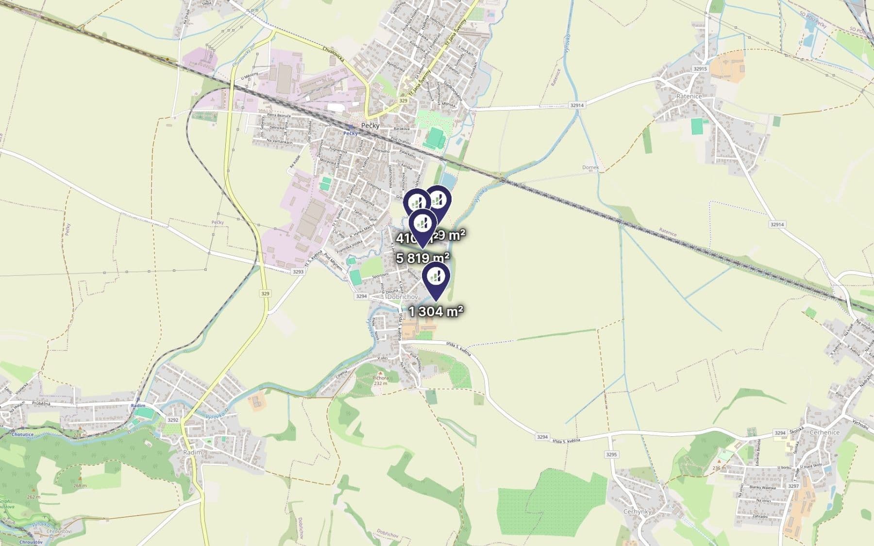 Prodej pozemku 1.645 m², Dobřichov, Středočeský kraj Prodej pozemku 1.645 m², Dobřichov, Středočeský kraj