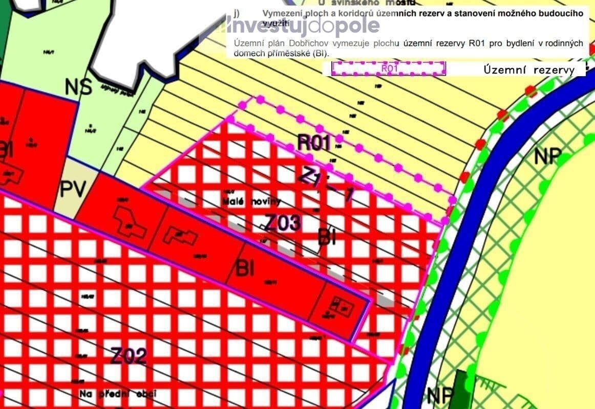 Prodej pozemku 1.645 m², Dobřichov, Středočeský kraj Prodej pozemku 1.645 m², Dobřichov, Středočeský kraj