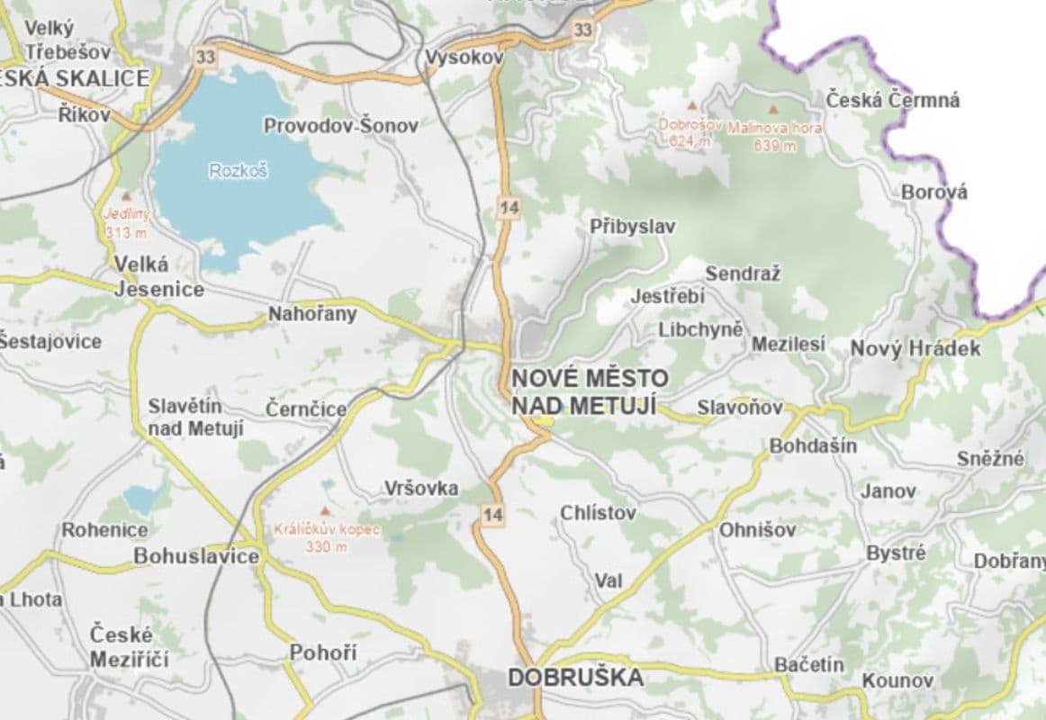 Prodej pozemku 8.348 m², Nové Město nad Metují, Královéhradecký kraj Prodej pozemku 8.348 m², Nové Město nad Metují, Královéhradecký kraj
