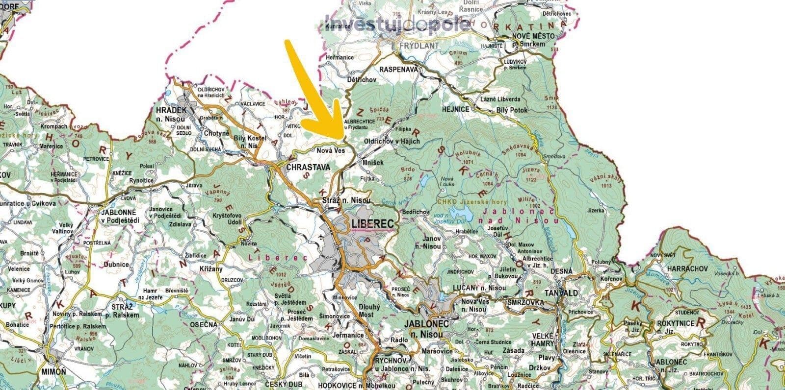 Prodej pozemku 20.300 m², Mníšek, Liberecký kraj Prodej pozemku 20.300 m², Mníšek, Liberecký kraj