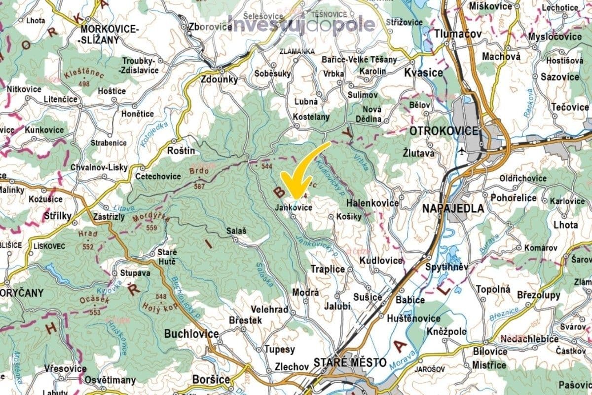 Prodej pozemku 3.358 m², Jankovice, Zlínský kraj Prodej pozemku 3.358 m², Jankovice, Zlínský kraj