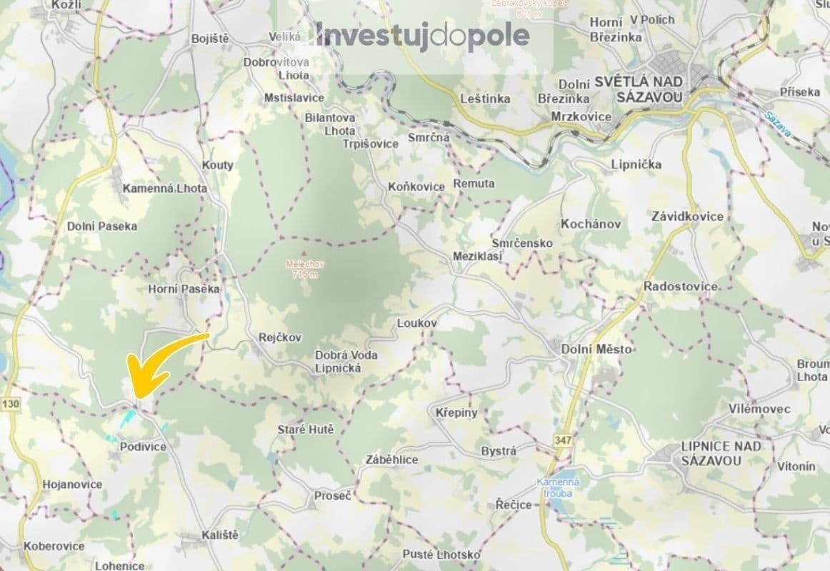 Prodej pozemku 34.224 m², Kaliště, Kraj Vysočina Prodej pozemku 34.224 m², Kaliště, Kraj Vysočina