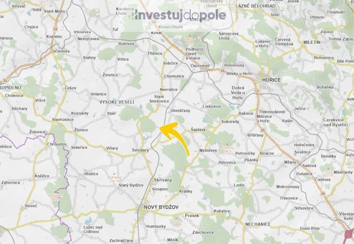 Prodej pozemku 911 m², Smidary, Královéhradecký kraj Prodej pozemku 911 m², Smidary, Královéhradecký kraj