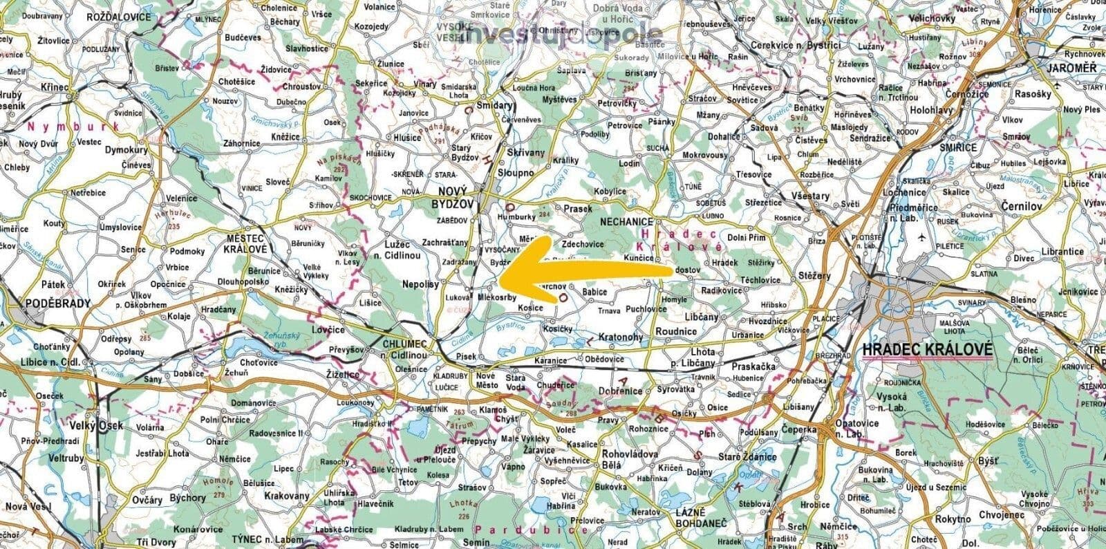 Prodej pozemku 1.205 m², Mlékosrby, Královéhradecký kraj Prodej pozemku 1.205 m², Mlékosrby, Královéhradecký kraj