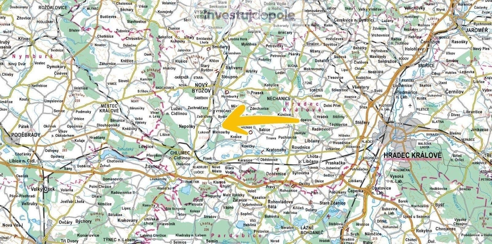 Prodej pozemku 1.205 m², Mlékosrby, Královéhradecký kraj Prodej pozemku 1.205 m², Mlékosrby, Královéhradecký kraj