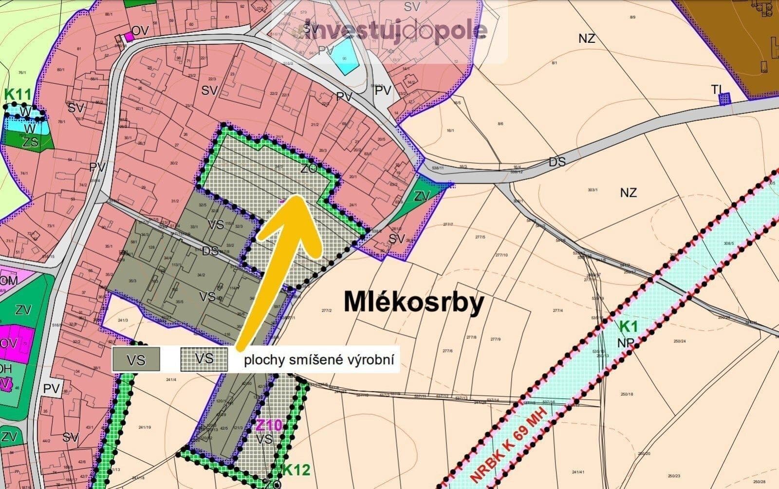 Prodej pozemku 1.205 m², Mlékosrby, Královéhradecký kraj Prodej pozemku 1.205 m², Mlékosrby, Královéhradecký kraj