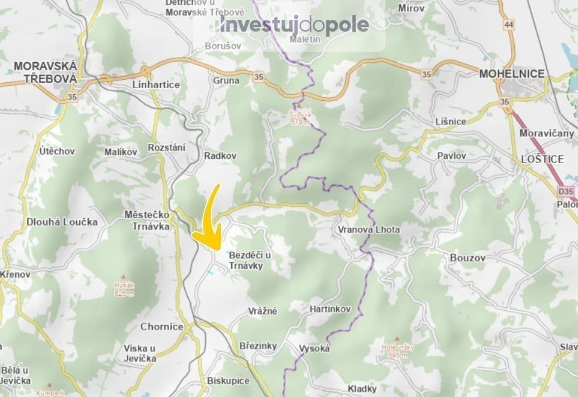 Prodej pozemku 2.276 m², Bezděčí u Trnávky, Pardubický kraj Prodej pozemku 2.276 m², Bezděčí u Trnávky, Pardubický kraj