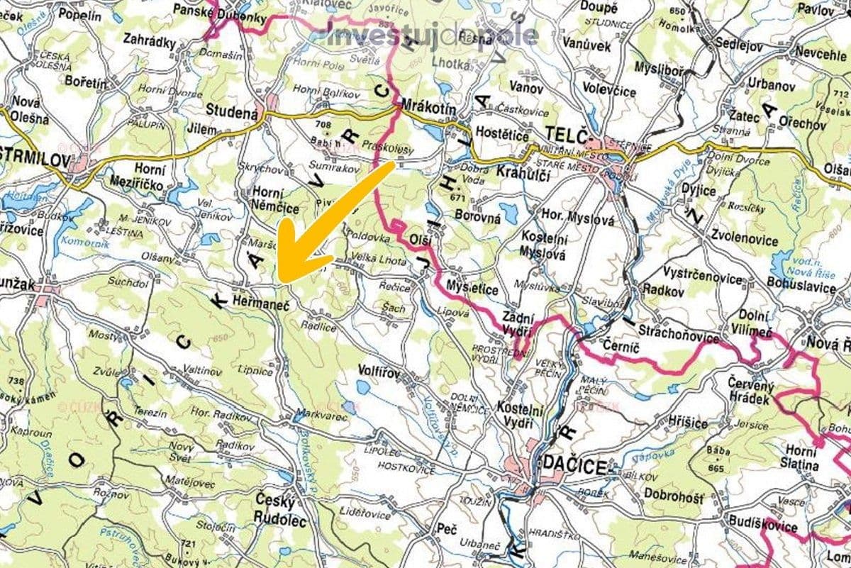 Prodej pozemku 13.682 m², Volfířov, Jihočeský kraj Prodej pozemku 13.682 m², Volfířov, Jihočeský kraj
