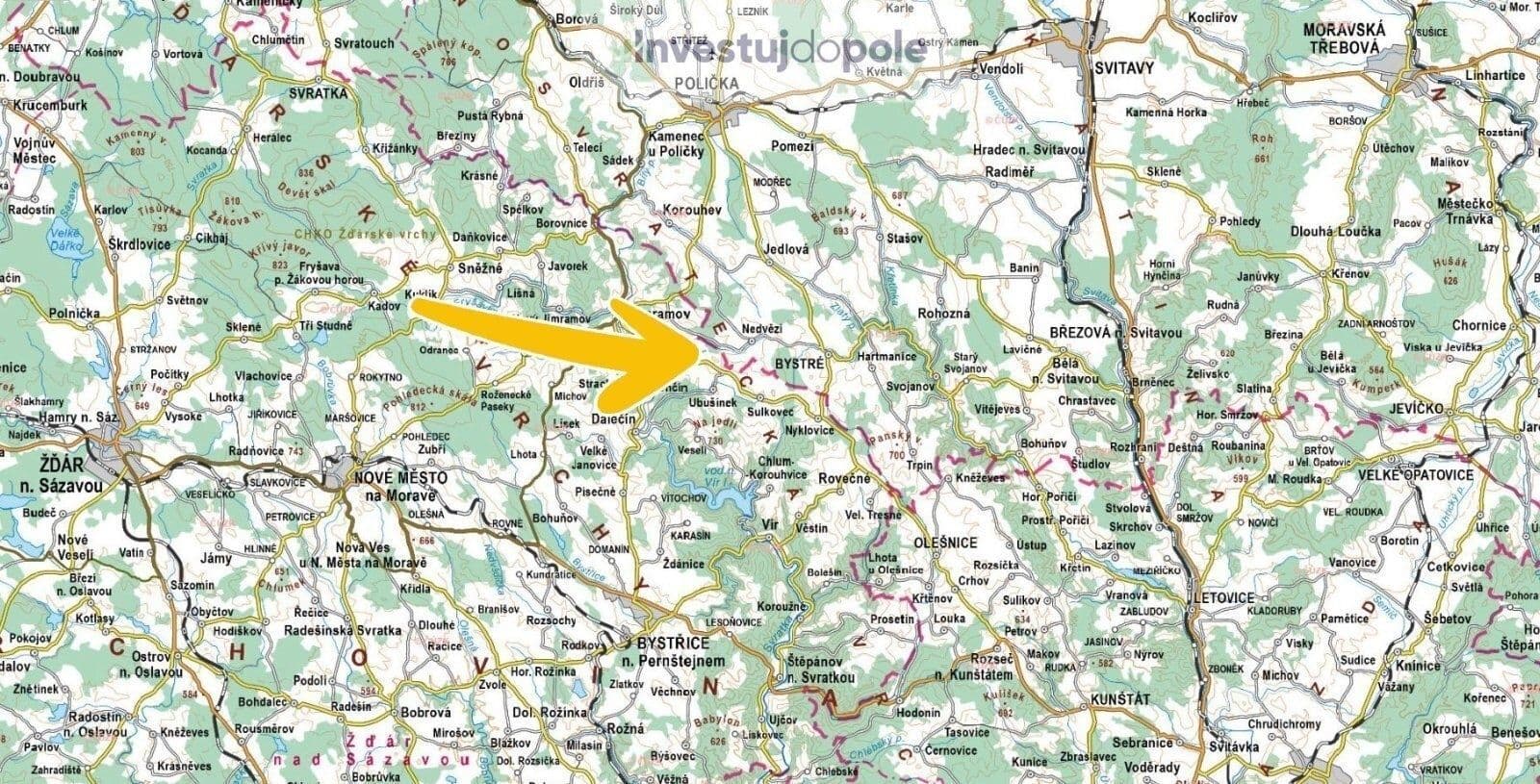 Prodej pozemku 18.303 m², Jimramov, Kraj Vysočina Prodej pozemku 18.303 m², Jimramov, Kraj Vysočina