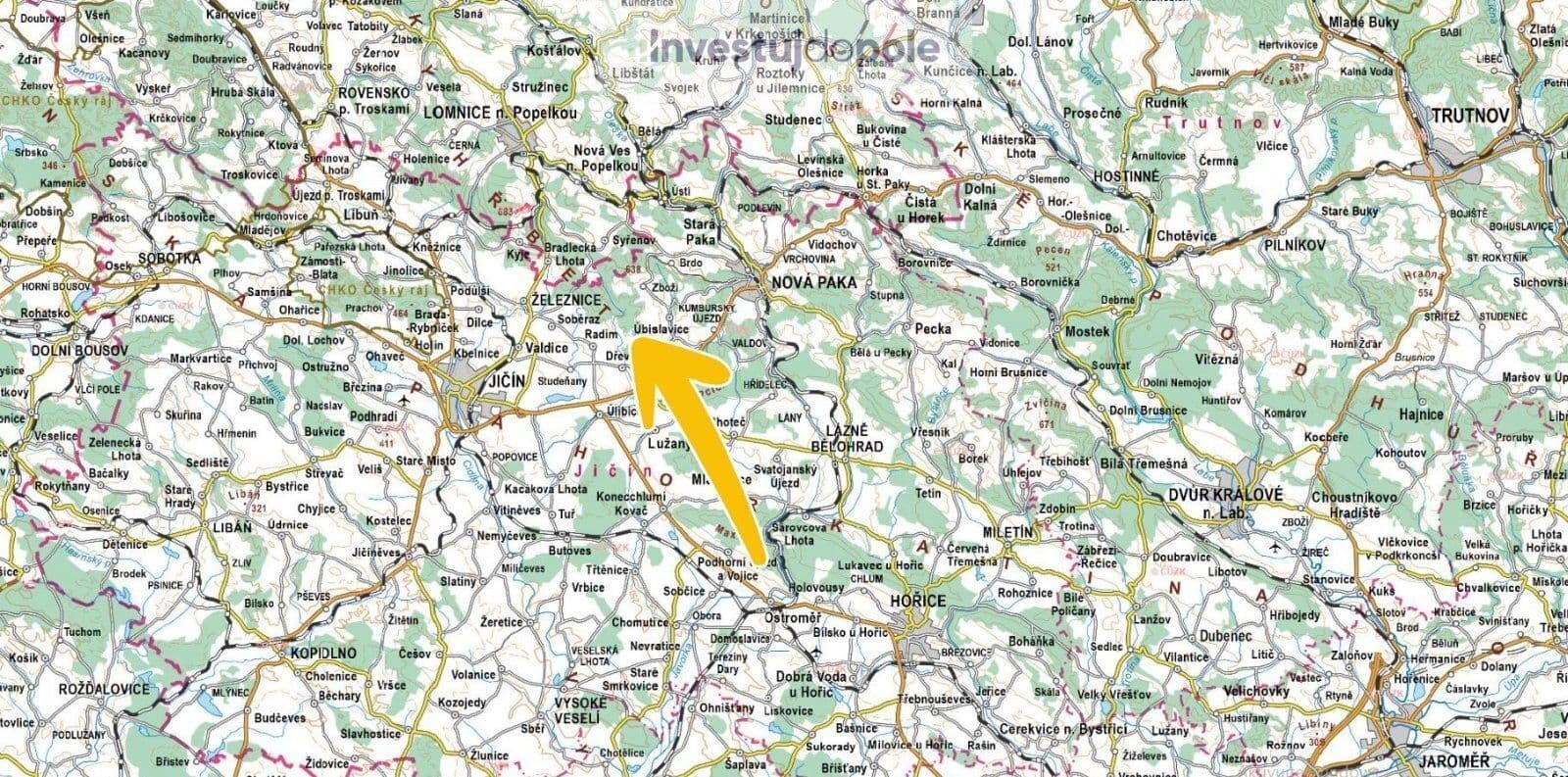 Prodej pozemku 19.766 m², Úbislavice, Královéhradecký kraj Prodej pozemku 19.766 m², Úbislavice, Královéhradecký kraj