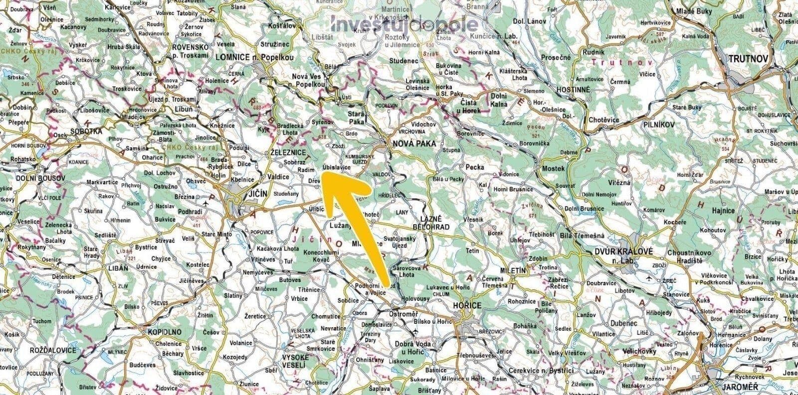 Prodej pozemku 19.766 m², Úbislavice, Královéhradecký kraj Prodej pozemku 19.766 m², Úbislavice, Královéhradecký kraj
