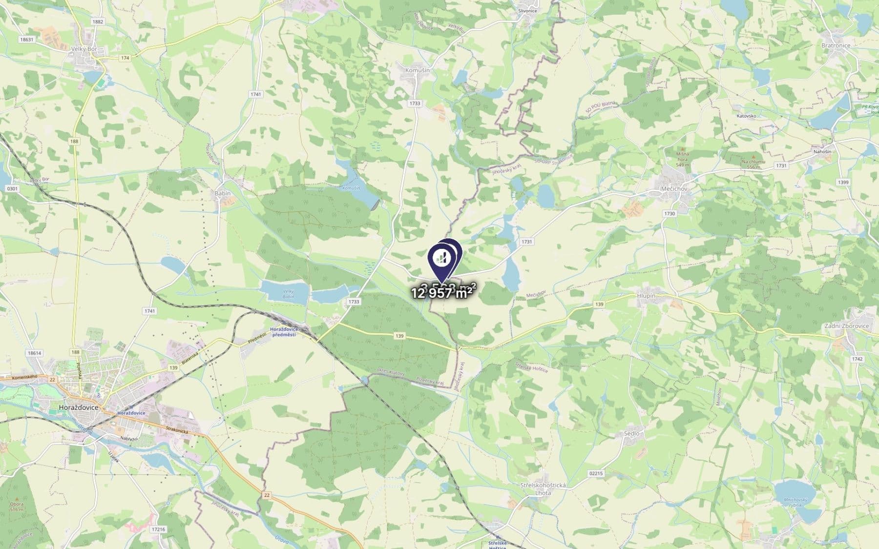 Prodej pozemku 3.672 m², Horažďovice, Plzeňský kraj Prodej pozemku 3.672 m², Horažďovice, Plzeňský kraj