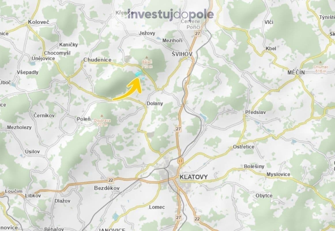 Prodej pozemku 6.683 m², Ježovy, Plzeňský kraj Prodej pozemku 6.683 m², Ježovy, Plzeňský kraj
