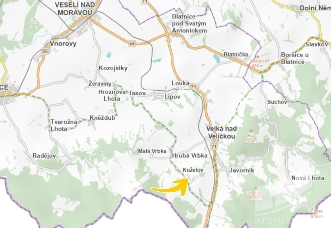 Prodej pozemku 1.653 m², Kuželov, Jihomoravský kraj Prodej pozemku 1.653 m², Kuželov, Jihomoravský kraj
