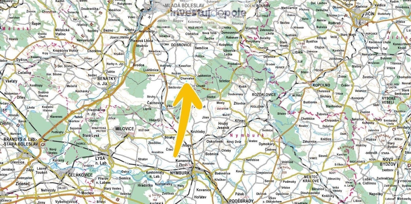 Prodej pozemku 3.799 m², Chudíř, Středočeský kraj Prodej pozemku 3.799 m², Chudíř, Středočeský kraj