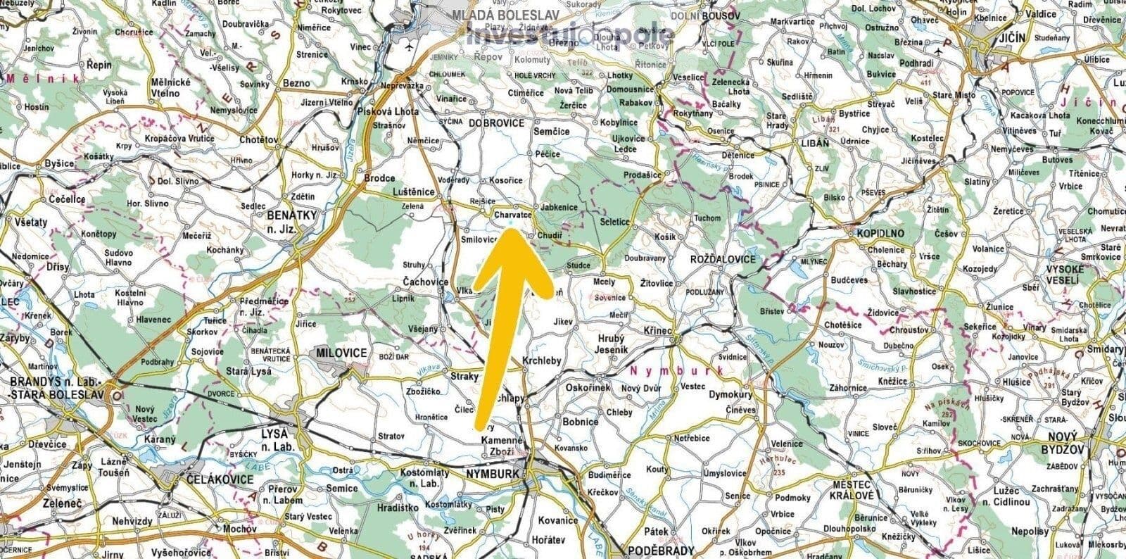 Prodej pozemku 3.799 m², Chudíř, Středočeský kraj Prodej pozemku 3.799 m², Chudíř, Středočeský kraj