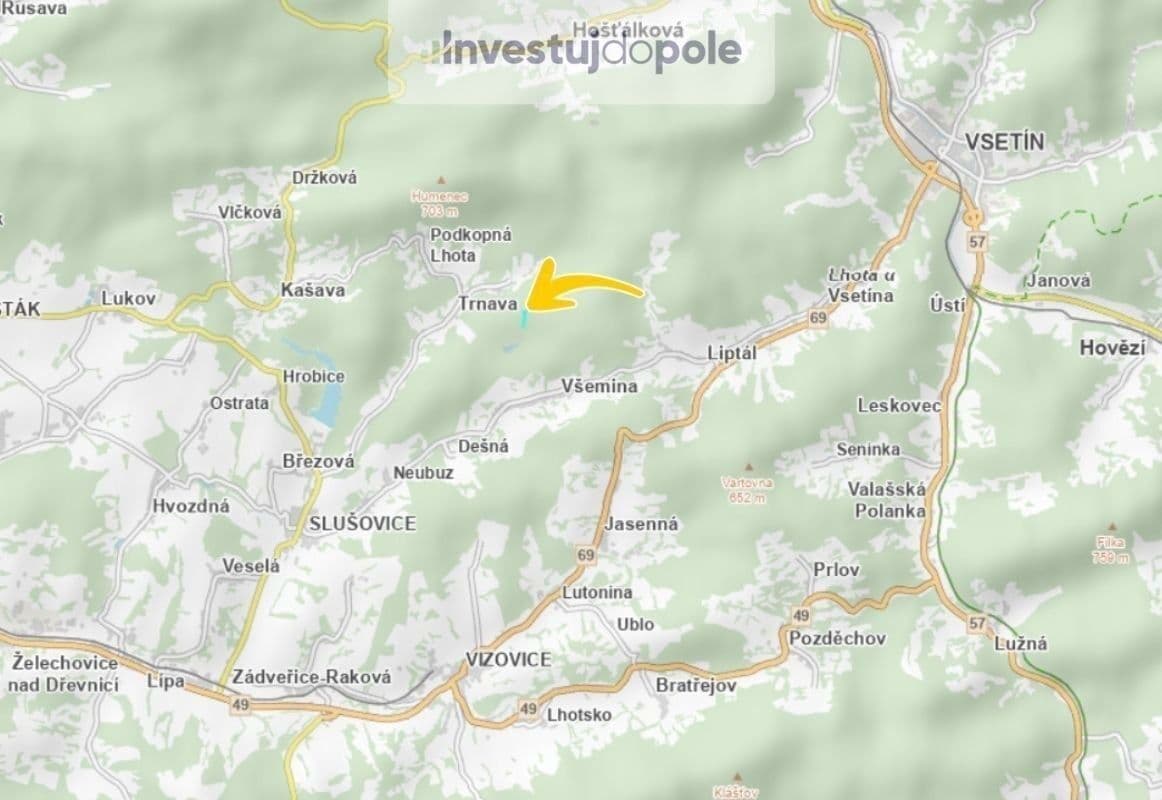 Prodej pozemku 21.494 m², Všemina, Zlínský kraj Prodej pozemku 21.494 m², Všemina, Zlínský kraj