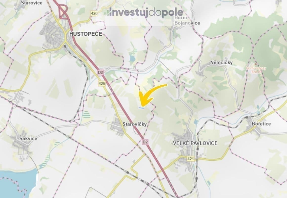 Prodej pozemku 2.804 m², Starovičky, Jihomoravský kraj Prodej pozemku 2.804 m², Starovičky, Jihomoravský kraj