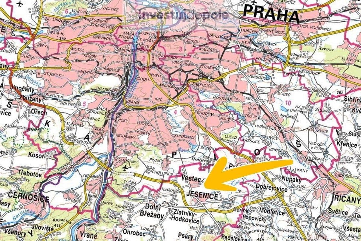 Prodej pozemku 3.413 m², Jesenice, Středočeský kraj Prodej pozemku 3.413 m², Jesenice, Středočeský kraj