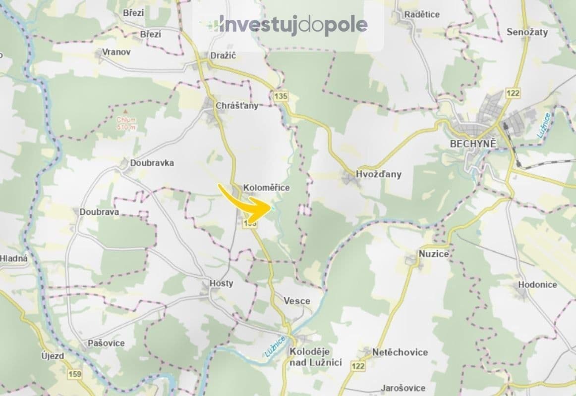 Prodej pozemku 2.221 m², Chrášťany, Jihočeský kraj Prodej pozemku 2.221 m², Chrášťany, Jihočeský kraj