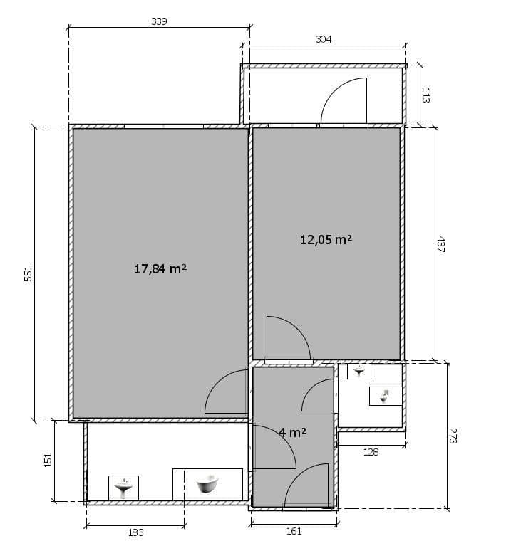 Pronájem bytu 2+kk 48 m², Malešická, Praha, Praha Pronájem bytu 2+kk 48 m², Malešická, Praha, Praha