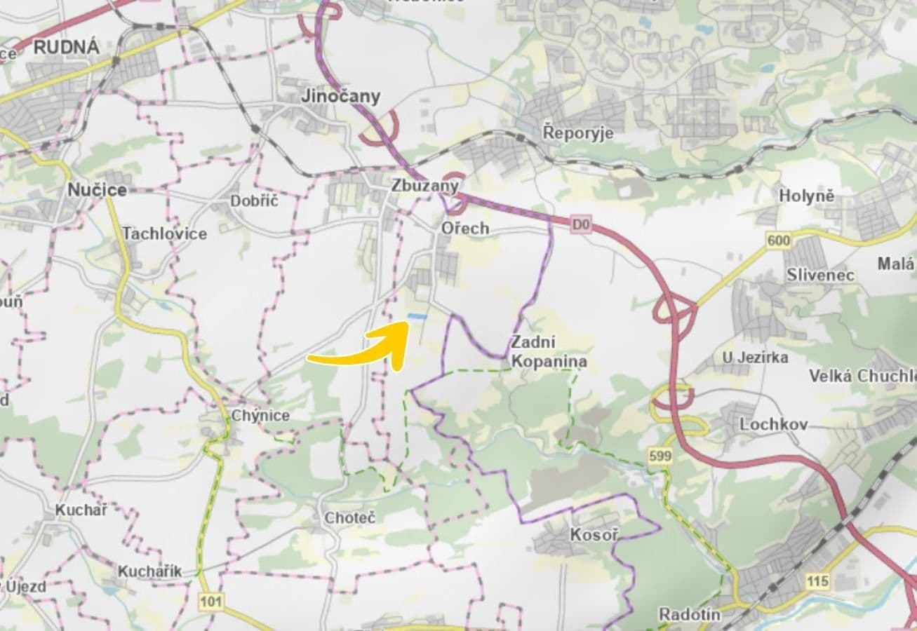 Prodej pozemku 10.265 m², Ořech, Středočeský kraj Prodej pozemku 10.265 m², Ořech, Středočeský kraj