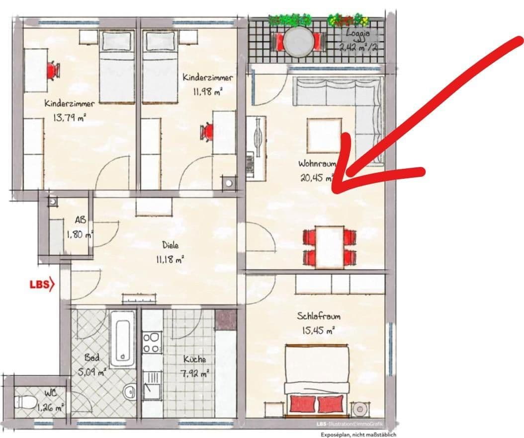 Pronájem bytu  12 m², Eduard-Spranger-Str. 24, München, Bavorsko Pronájem bytu  12 m², Eduard-Spranger-Str. 24, München, Bavorsko