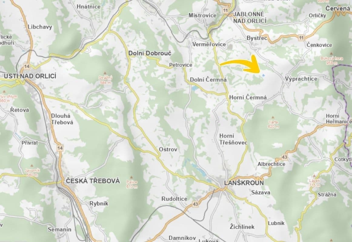 Prodej pozemku 64.595 m², Výprachtice, Pardubický kraj Prodej pozemku 64.595 m², Výprachtice, Pardubický kraj