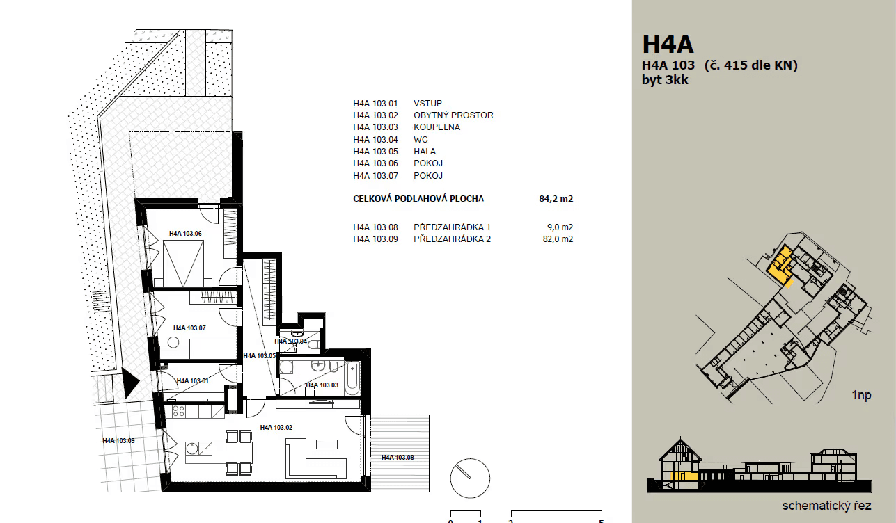 Prodej bytu 3+kk 84 m², Butovická, Praha, Praha Prodej bytu 3+kk 84 m², Butovická, Praha, Praha
