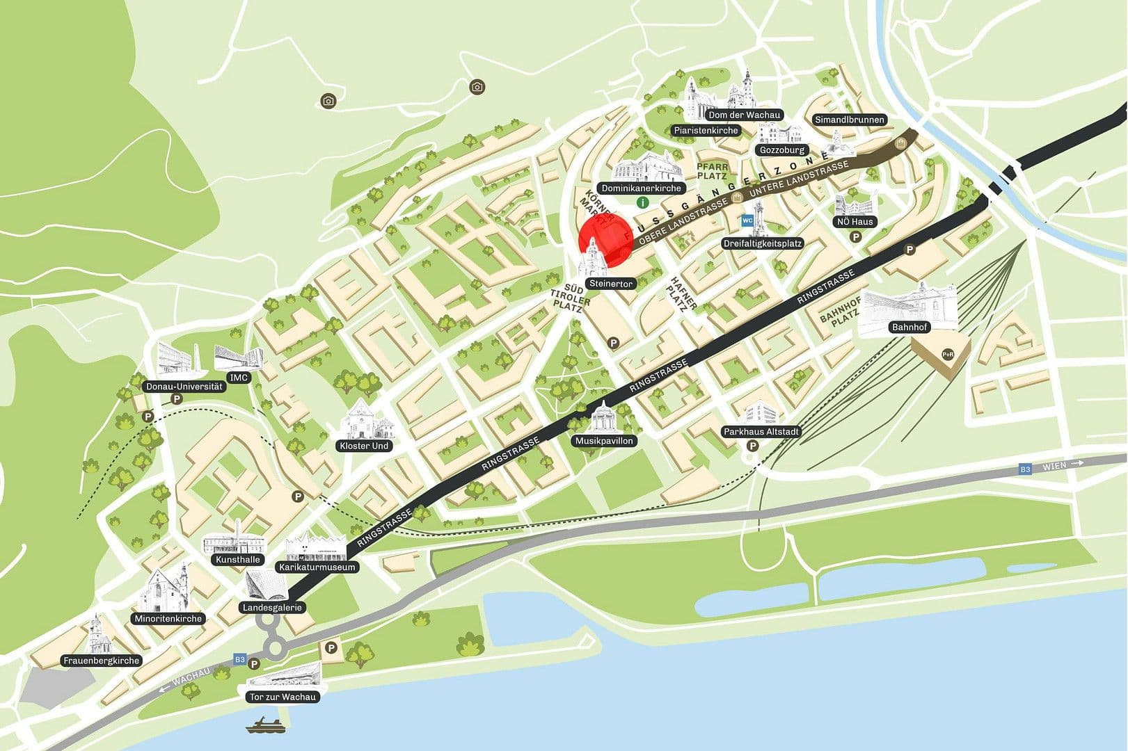Pronájem nebytového prostoru 41 m², Schmidgasse 7, Krems, Dolní Rakousko Pronájem nebytového prostoru 41 m², Schmidgasse 7, Krems, Dolní Rakousko