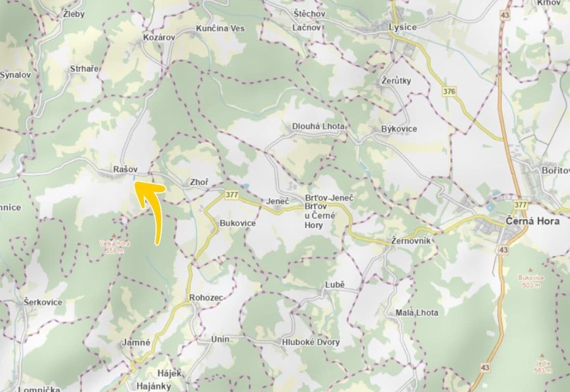 Prodej pozemku 1.317 m², Rašov, Jihomoravský kraj Prodej pozemku 1.317 m², Rašov, Jihomoravský kraj