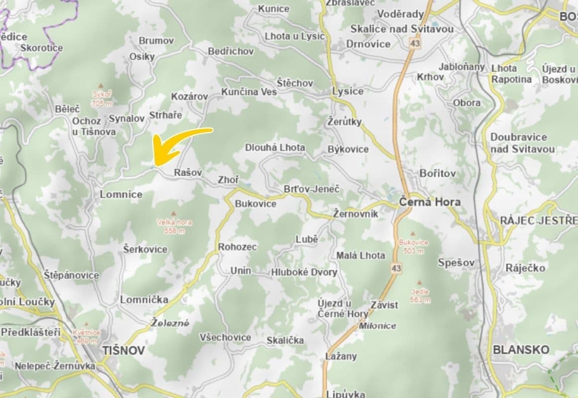 Prodej pozemku 1.412 m², Rašov, Jihomoravský kraj Prodej pozemku 1.412 m², Rašov, Jihomoravský kraj