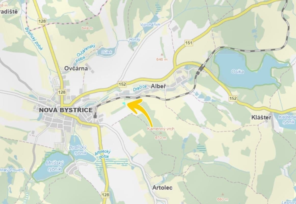 Prodej pozemku 1.459 m², Nová Bystřice, Jihočeský kraj Prodej pozemku 1.459 m², Nová Bystřice, Jihočeský kraj