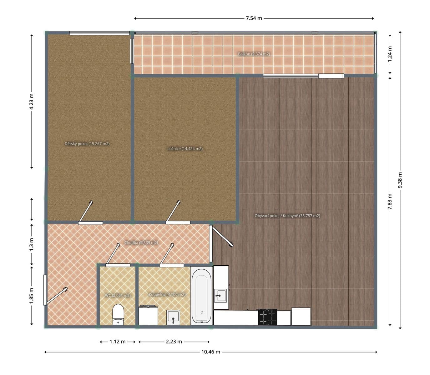 Prodej bytu 3+kk 80 m², Sicherova, Praha, Praha Prodej bytu 3+kk 80 m², Sicherova, Praha, Praha