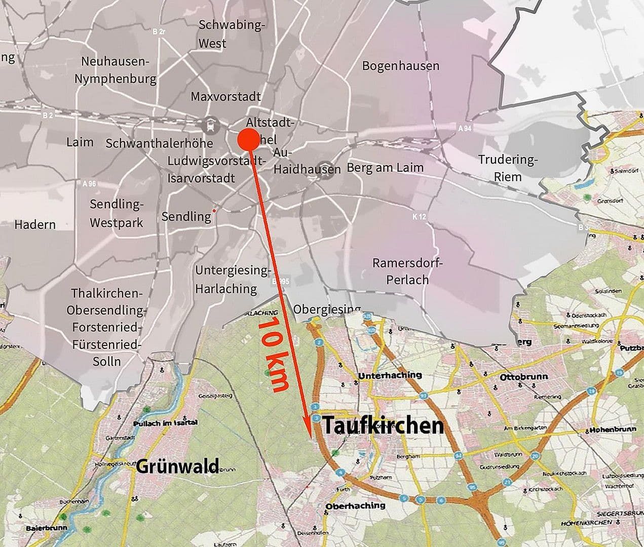 Prodej domu 294 m², pozemek 636 m², Taufkirchen-München, Bavorsko Prodej domu 294 m², pozemek 636 m², Taufkirchen-München, Bavorsko