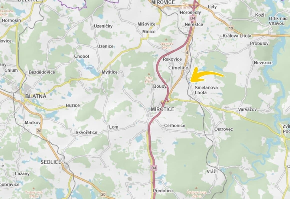 Prodej pozemku 4.706 m², Čimelice, Jihočeský kraj Prodej pozemku 4.706 m², Čimelice, Jihočeský kraj