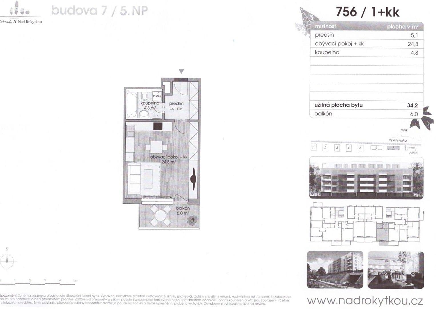Pronájem bytu 1+kk 34 m², Modrého, Praha, Praha Pronájem bytu 1+kk 34 m², Modrého, Praha, Praha