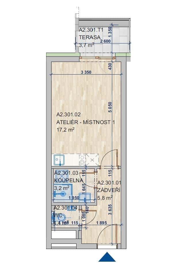 Pronájem bytu 1+kk 29 m², Komárovská, Brno, Jihomoravský kraj Pronájem bytu 1+kk 29 m², Komárovská, Brno, Jihomoravský kraj