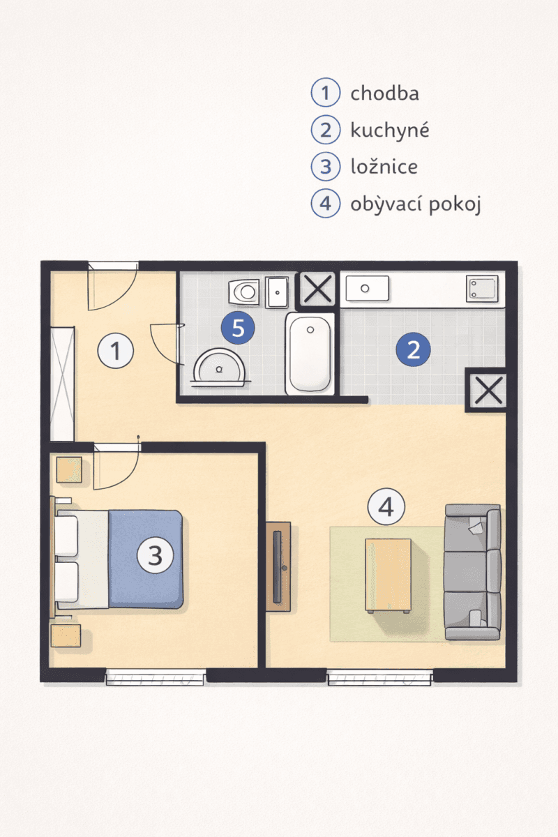 Prodej bytu 2+kk 45 m², Zahradníčkova, Praha, Praha Prodej bytu 2+kk 45 m², Zahradníčkova, Praha, Praha