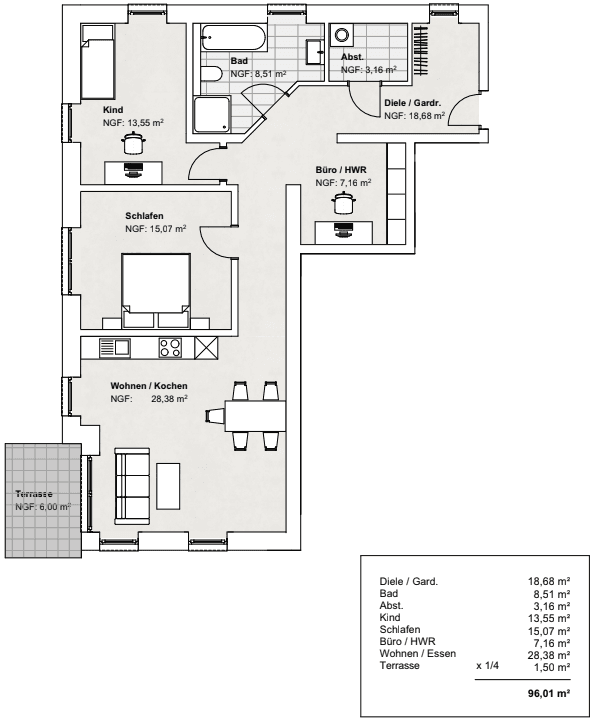 Pronájem bytu 3+1 96 m², Am Brüggeberge 14, Wolfenbüttel, Dolní Sasko Pronájem bytu 3+1 96 m², Am Brüggeberge 14, Wolfenbüttel, Dolní Sasko