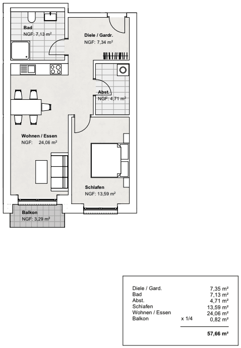 Pronájem bytu 2+1 57 m², Am Brüggeberge 14, Wolfenbüttel, Dolní Sasko Pronájem bytu 2+1 57 m², Am Brüggeberge 14, Wolfenbüttel, Dolní Sasko