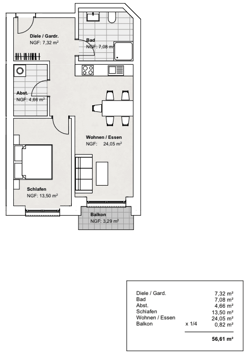 Pronájem bytu 2+1 57 m², Am Brüggeberge 14, Wolfenbüttel, Dolní Sasko Pronájem bytu 2+1 57 m², Am Brüggeberge 14, Wolfenbüttel, Dolní Sasko