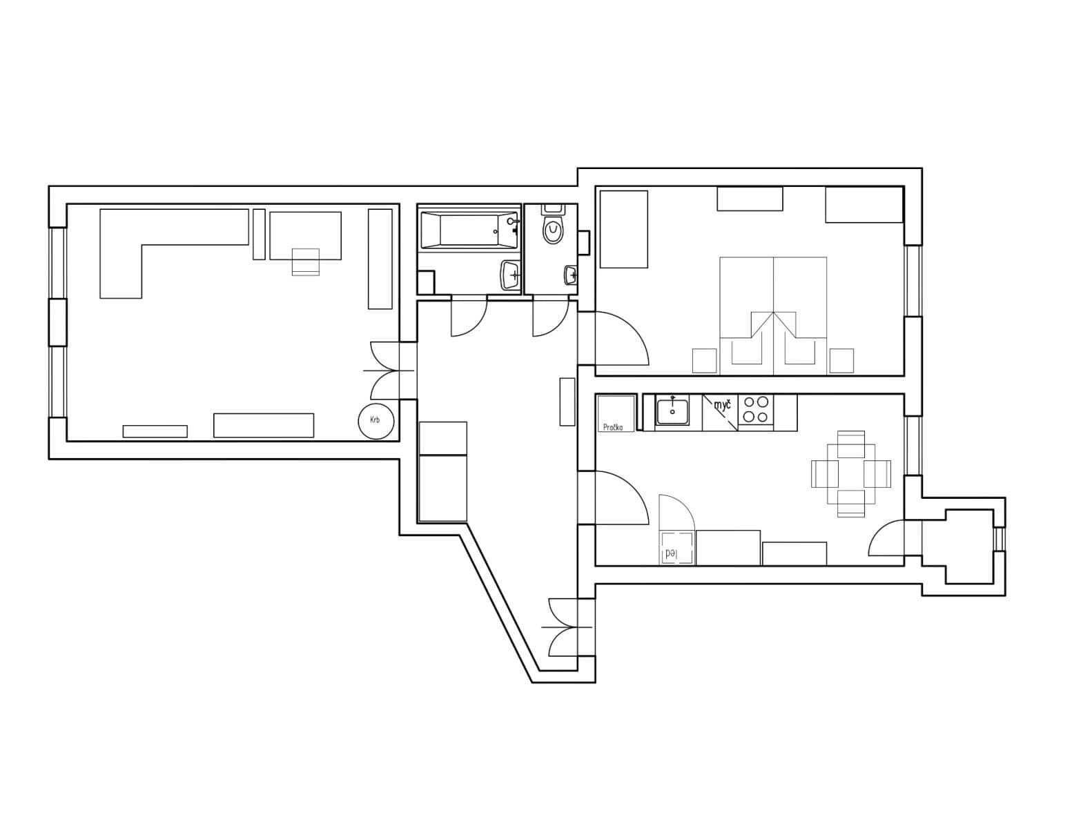 Pronájem bytu 2+1 74 m², Čechova, Praha, Praha Pronájem bytu 2+1 74 m², Čechova, Praha, Praha