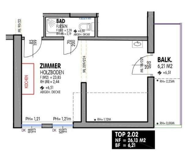 Pronájem bytu 1+1 26 m², Dr. Schärf Straße 6, Villach - St.Magdalen, Korutany Pronájem bytu 1+1 26 m², Dr. Schärf Straße 6, Villach - St.Magdalen, Korutany