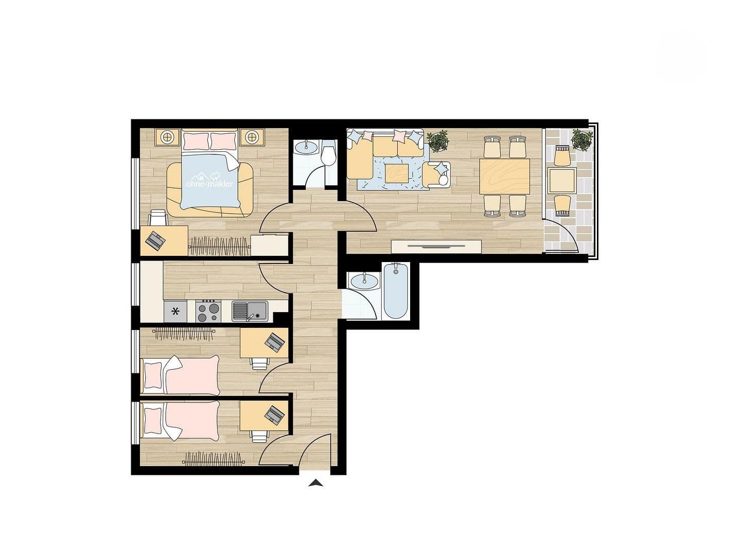 Prodej bytu 4+1 73 m², Neufahrn, Bavorsko Prodej bytu 4+1 73 m², Neufahrn, Bavorsko